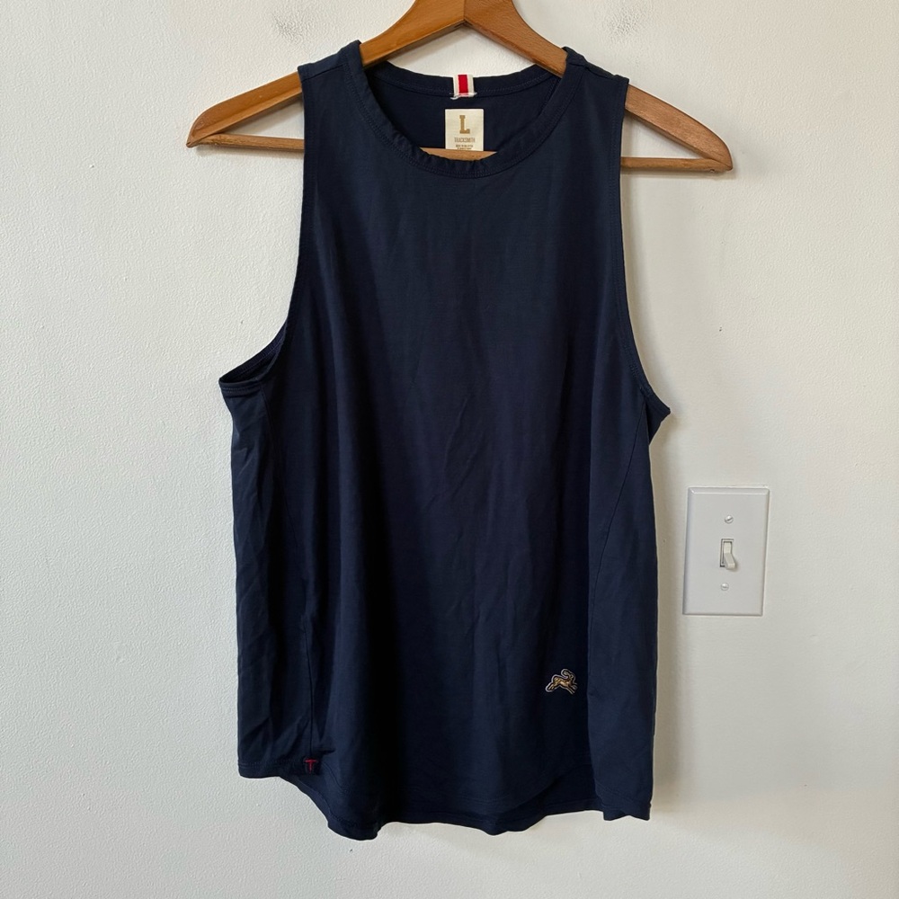 Tracksmith Harrier Merino Wool Tank Top with Flaws Navy